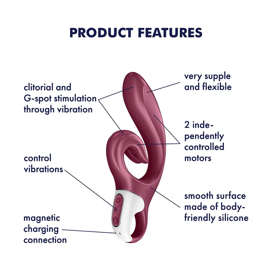 Satisfyer Love Me Vibrator Sex Toy | Adult Toys for Women | Rabbit Vibrator with 2 Power Motors | Vibrating Sexual Pleasure Device | Stimulation Vibrators | Woman Sextoy (Bordeaux) - Image 3