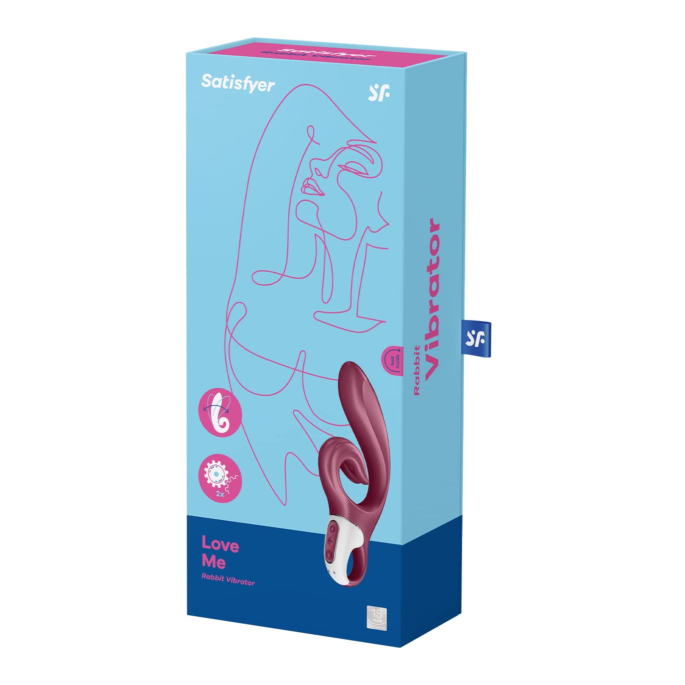 Satisfyer Love Me Vibrator Sex Toy | Adult Toys for Women | Rabbit Vibrator with 2 Power Motors | Vibrating Sexual Pleasure Device | Stimulation Vibrators | Woman Sextoy (Bordeaux) - Image 4