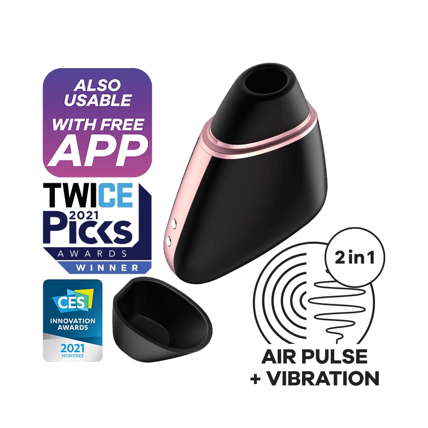 Satisfyer Love Triangle Connect App Vibrator Sex Toy | Adult Toys for Women | Clit Sucking Vibrator | Vibrating Sexual Pleasure Device | Stimulation Vibrators | Woman Sextoy (Black) - Image 2