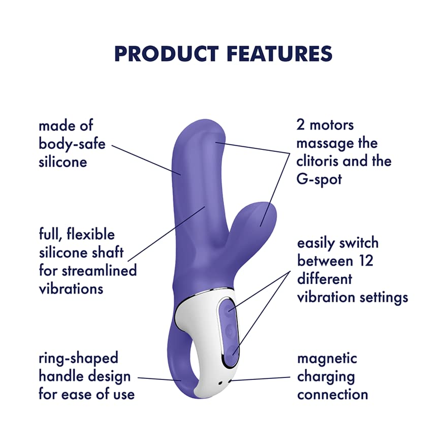 Satisfyer Magic Bunny Vibrator Sex Toy | Adult Toys for Women | Rabbit Vibrator with 12 Vibration Modes | Vibrating Sexual Pleasure Device | Stimulation Vibrators | Female Wellness Tools - Image 3