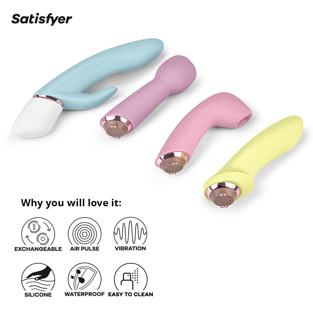 Satisfyer Marvelous Four Vibrator Sex Toy | Adult Toys for Women | Air Pulse + Vibrator Set | Vibrating Sexual Pleasure Device | Stimulation Vibrators | Female Wellness Tools | Woman Sextoy - Image 4