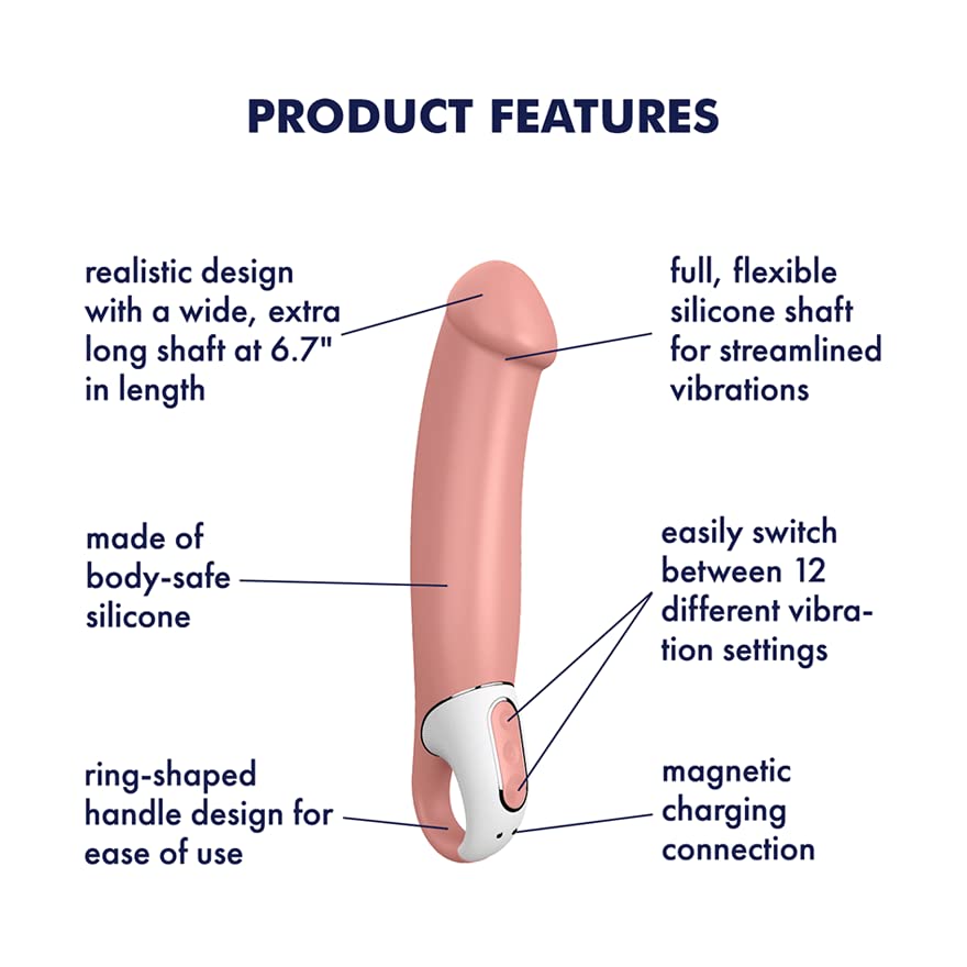 Satisfyer Master Vibrator Sex Toy | Adult Toys for Women | XXL G-Spot Clitoral Stimulation Vibrator | Vibrating Sexual Pleasure Device | Stimulation Vibrators | Female Wellness Tools | Woman Sextoy - Image 3