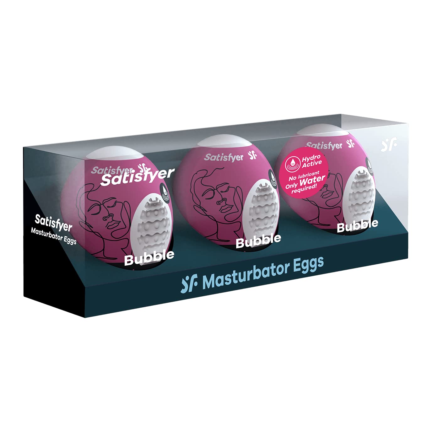 Satisfyer Masturbator Egg 3 Pack - Stroker for Male Masturbation, Portable Pleasure Sleeve, Super-Stretchy, No Lubricant Required, Disposable, Single-Use (Bubble) - Image 4