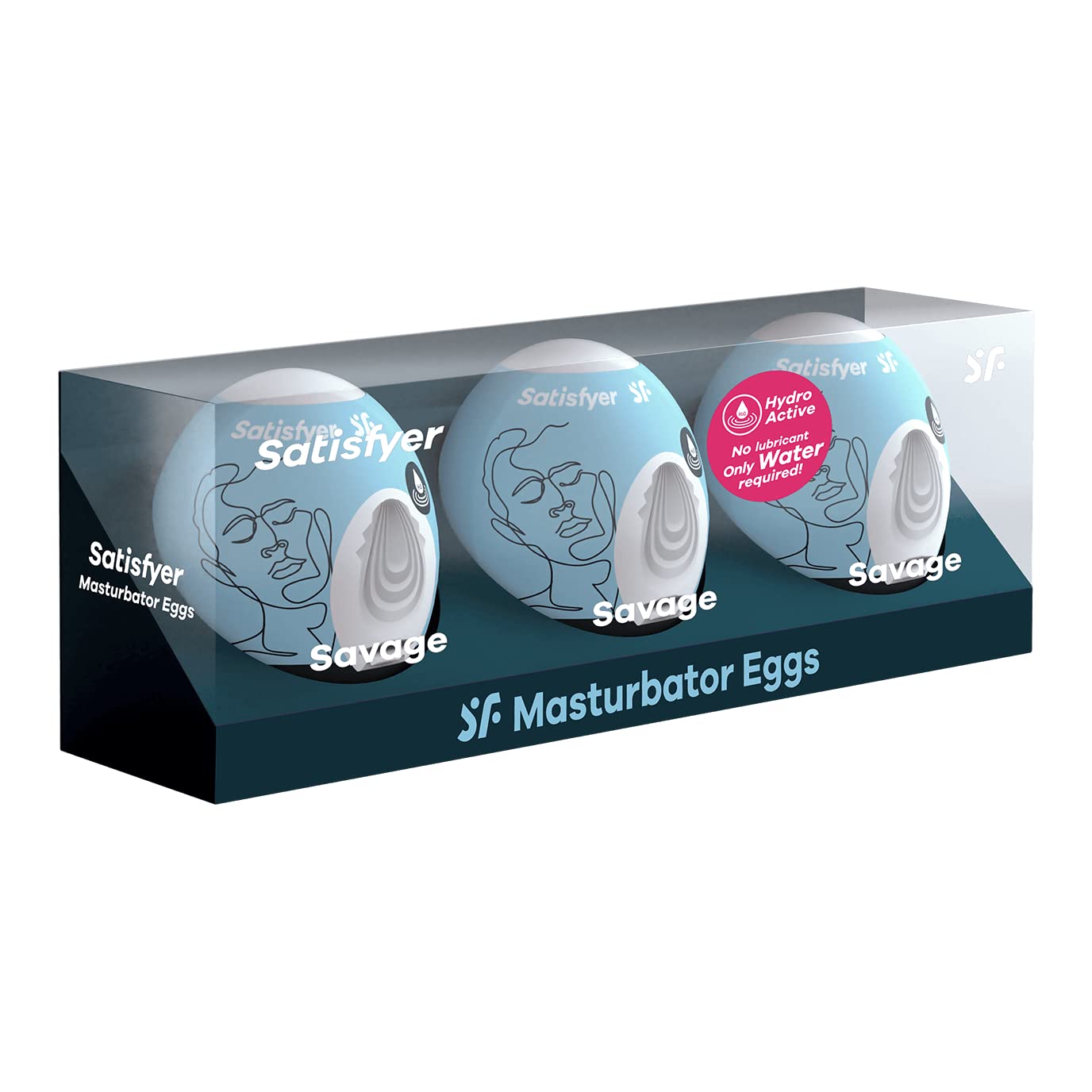 Satisfyer Masturbator Egg 3 Pack - Stroker for Male Masturbation, Portable Pleasure Sleeve, Super-Stretchy, No Lubricant Required, Disposable, Single-Use (Savage) - Image 4
