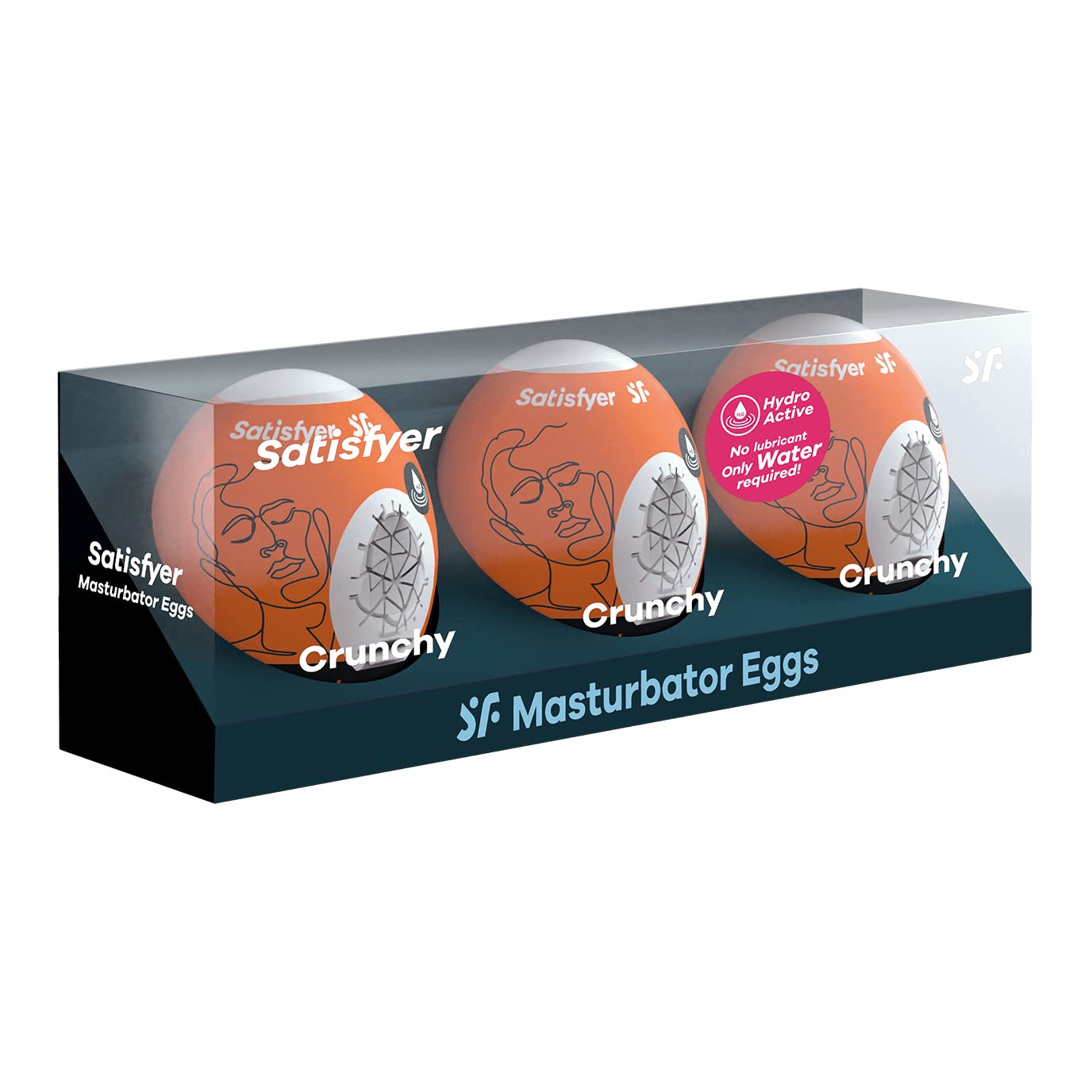 Satisfyer Masturbator Egg 3 Pack - Stroker for Male Masturbation, Portable Pleasure Sleeve, Super-Stretchy, No Lubricant Required, Disposable, Single-Use (Crunchy) - Image 4