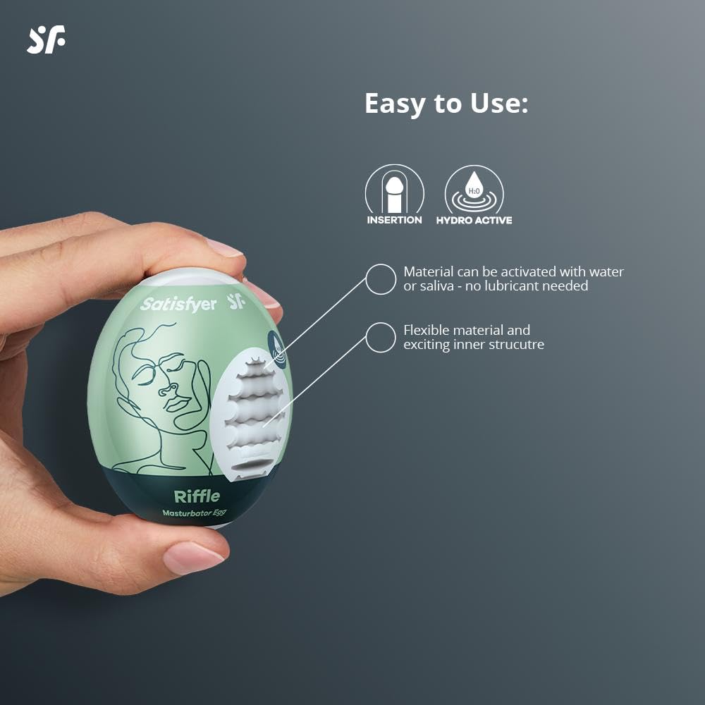 Satisfyer Masturbator Egg 6 Pack - Stroker for Male Masturbation, Portable Pleasure Sleeve, Super-Stretchy, No Lubricant Required, Disposable, Single-Use (Assorted) - Image 3