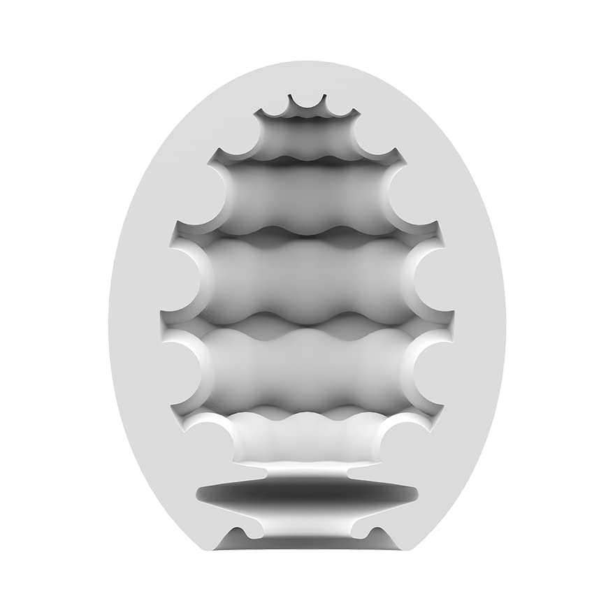Satisfyer Masturbator Egg - Stroker for Male Masturbation, Portable Pleasure Sleeve, Super-Stretchy, No Lubricant Required, Disposable, Single-Use (Riffle) - Image 4
