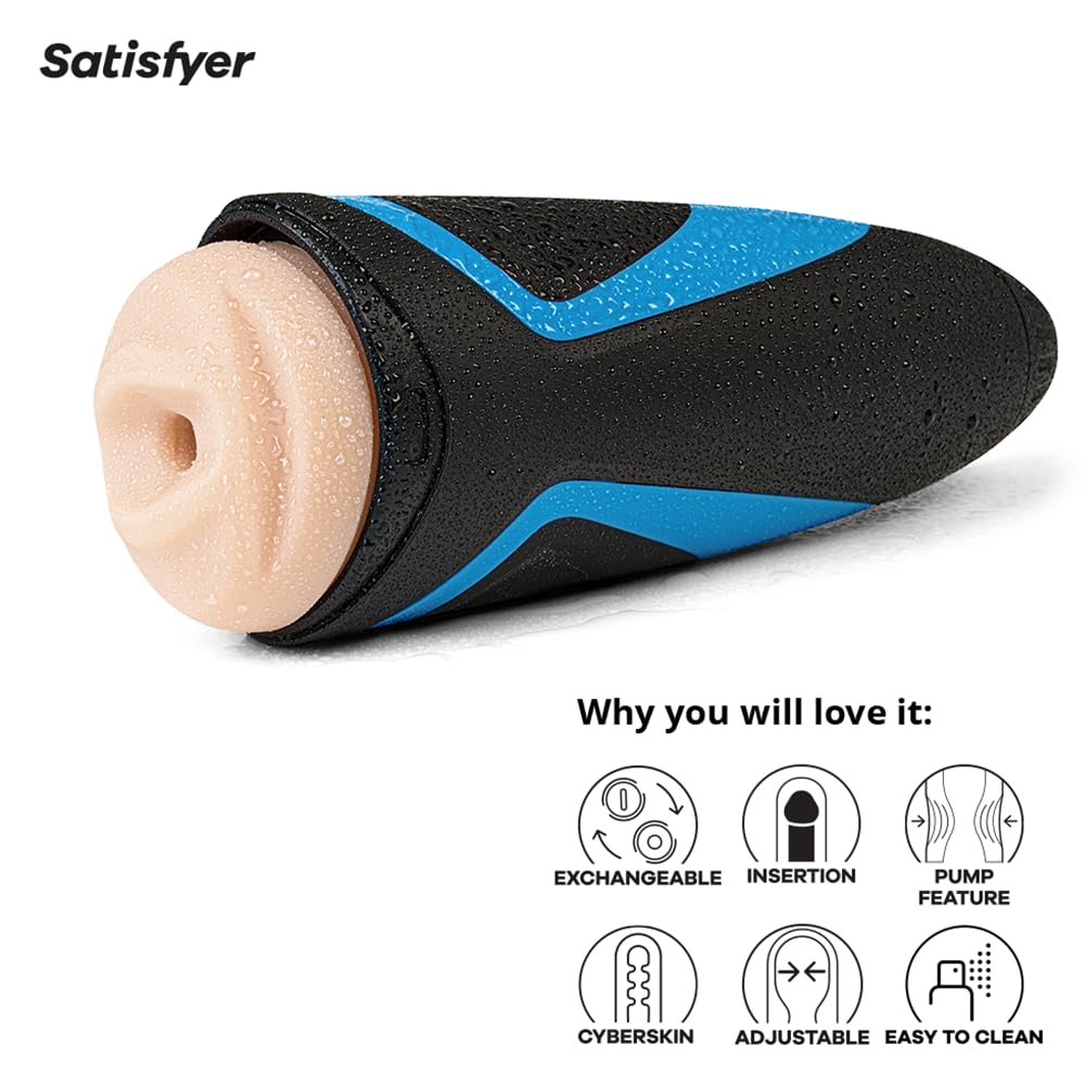 Satisfyer Men One | Vibrating Masturbator | Innovative Inner Pressure Regulator | Unique Pump Feature | Waterproof (IPX7) | Cyberskin Material - Image 4