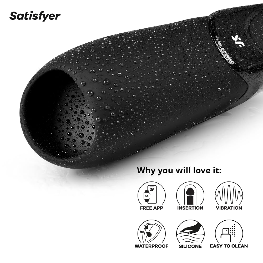 Satisfyer Men Vibration + | Vibrating Masturbator | Connect App | 14 Programs | Waterproof (IPX7) | Rechargeable Battery | Skin-Friendly Silicone - Image 4