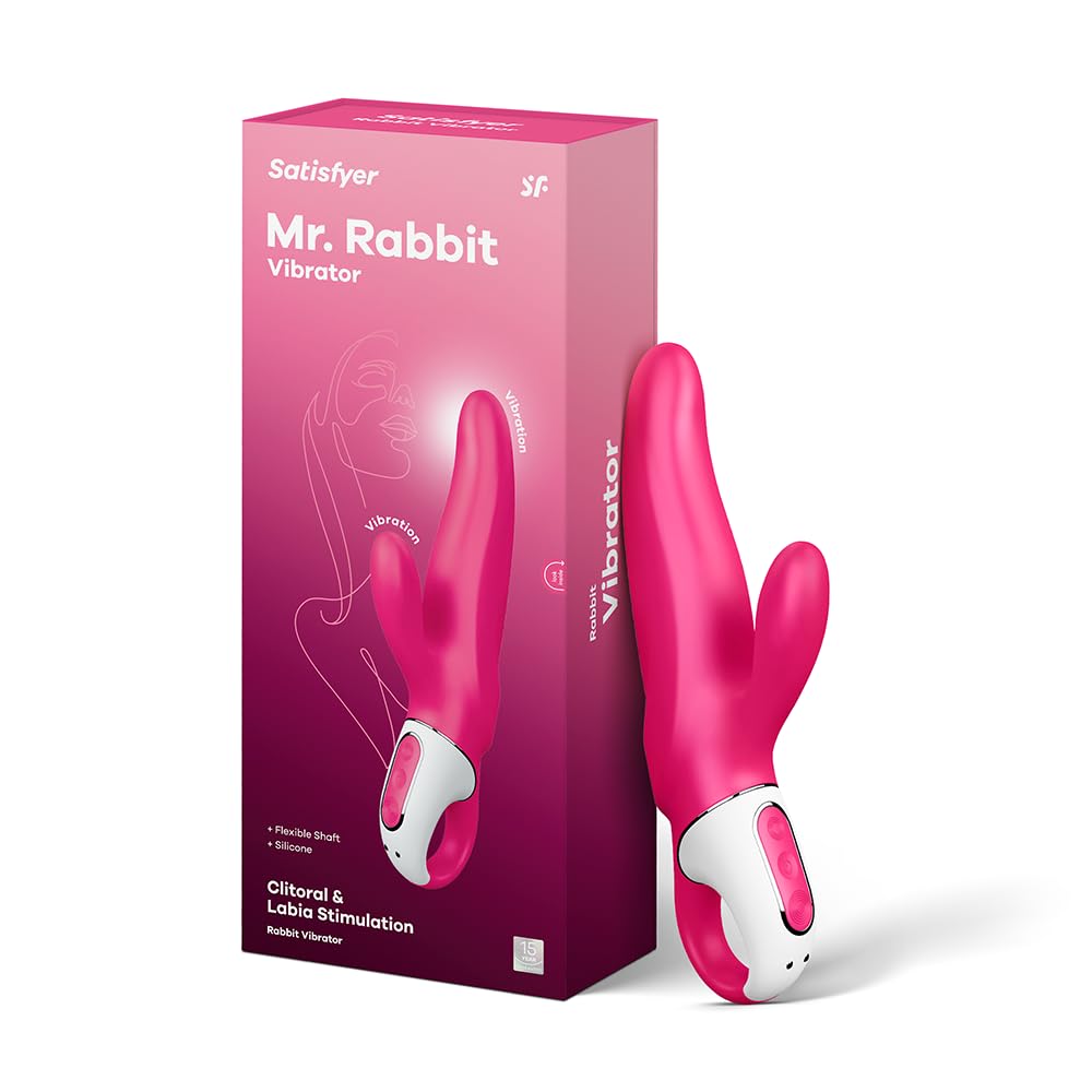 Satisfyer Mr. Rabbit Vibrator Sex Toy | Adult Toys for Women | Rabbit Vibrator with 2 Power Motors | Vibrating Sexual Pleasure Device | Stimulation Vibrators | Female Wellness Tools | Woman Sextoy