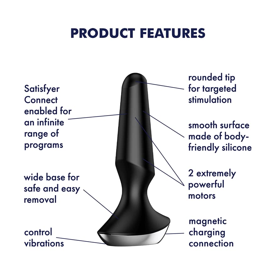Satisfyer Plug-ilicious 2 Connect App | Plug Vibrator | 2 Powerful Motors | Waterproof (IPX7) | Rechargeable Battery | Skin-Friendly Silicone - Image 3