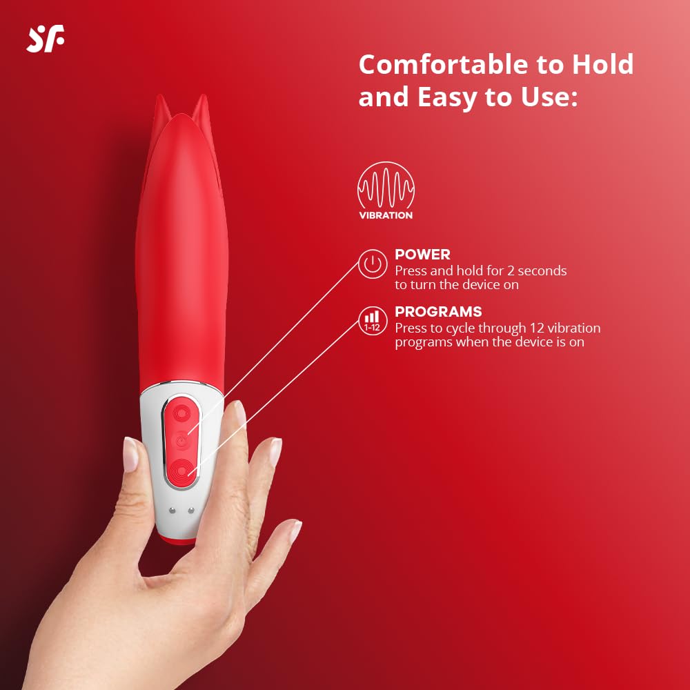 Satisfyer Power Flower Vibrator Sex Toy | Adult Toys for Women | Lay-on Vibrator with Fluttering Tips | Vibrating Sexual Pleasure Device | Stimulation Vibrators | Female Wellness Tools | Woman Sextoy - Image 3