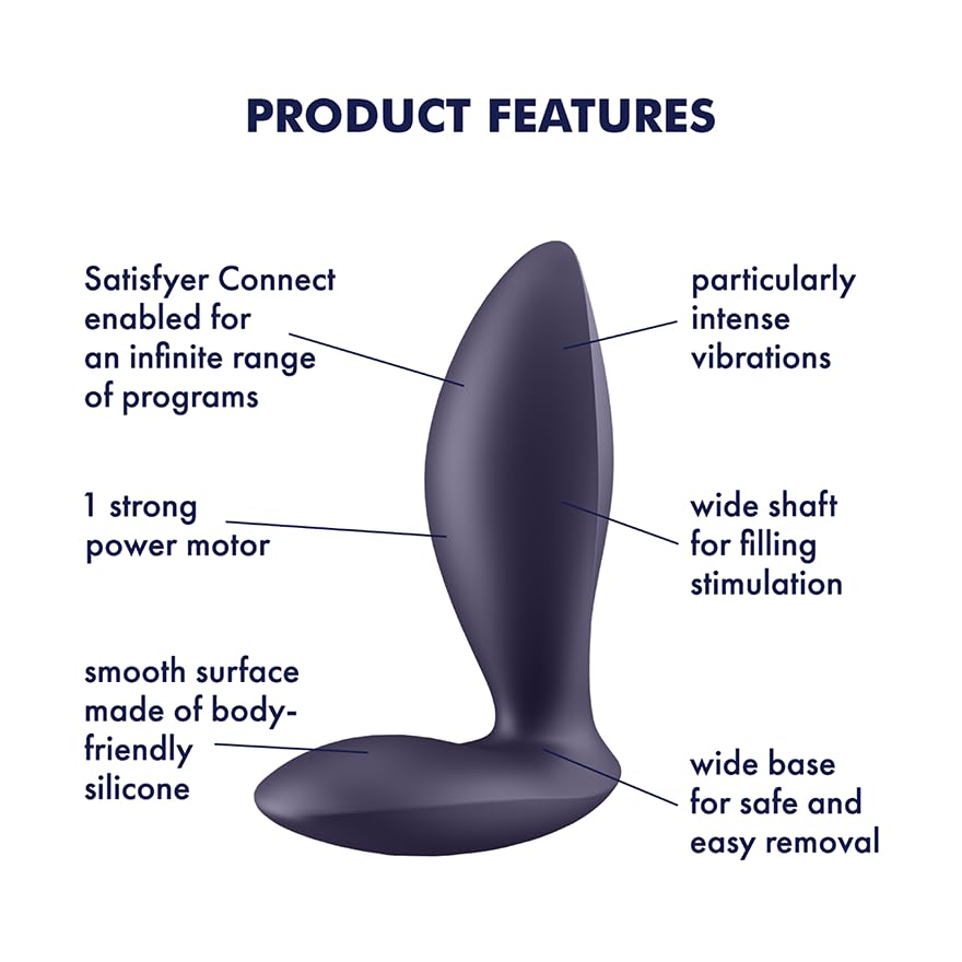 Satisfyer Power Plug Vibrator Sex Toy | Adult Toys for Women | Clitoral Stimulation Vibrator | Vibrating Sexual Pleasure Device | Stimulation Vibrators | Unisex Sextoy - Image 3