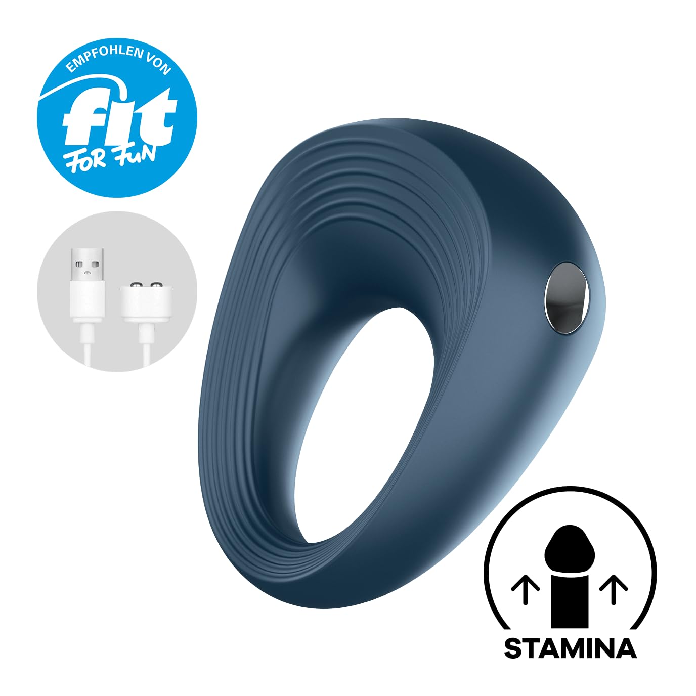 Satisfyer Power Ring Cock Ring | Cock Ring | 10 Vibration Programs | Waterproof (IPX7) | Rechargeable Battery | Skin-Friendly Silicone - Image 2