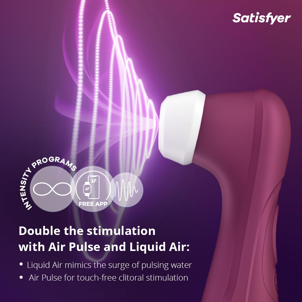 Satisfyer Pro 2 Generation 3 (Bluetooth Version) with Liquid Air Vibrator Sex Toy | Adult Toys for Women | Sucking Clitoral Stimulator | Vibrating Sexual Pleasure Device | Vibrators (Wine Red) - Image 2