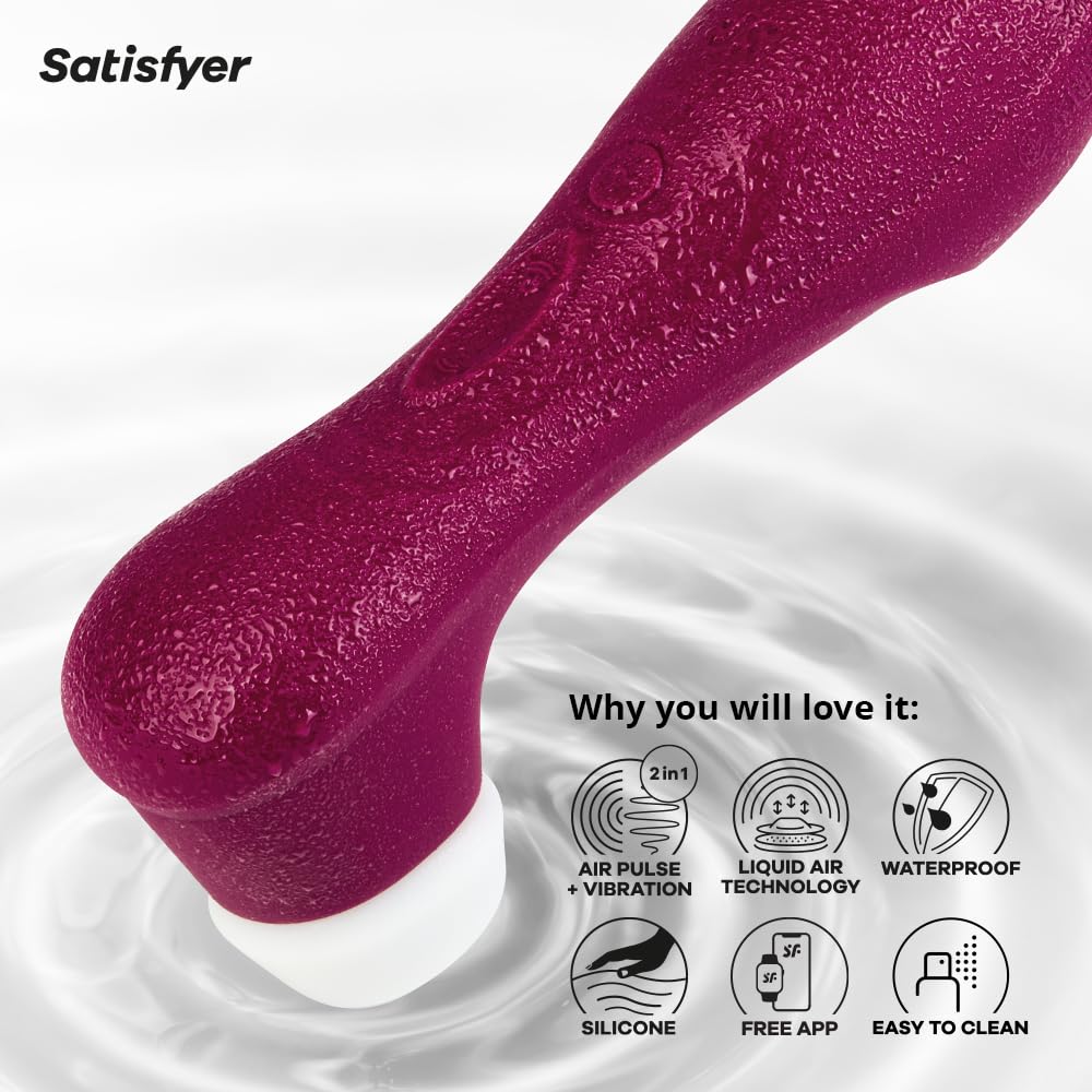 Satisfyer Pro 2 Generation 3 (Bluetooth Version) with Liquid Air Vibrator Sex Toy | Adult Toys for Women | Sucking Clitoral Stimulator | Vibrating Sexual Pleasure Device | Vibrators (Wine Red) - Image 4
