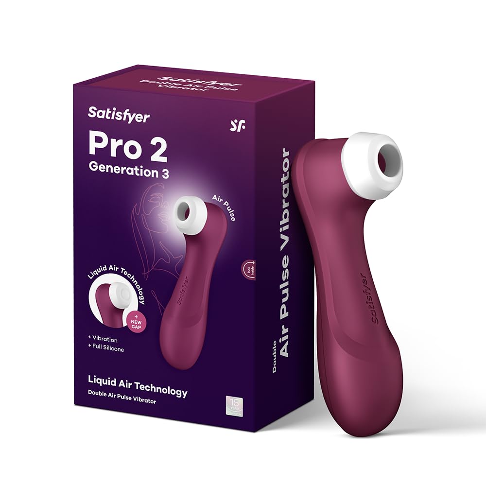 Satisfyer Pro 2 Generation 3 (NO Bluetooth) with Liquid Air Vibrator Sex Toy | Adult Toys for Women | Sucking Clitoral Stimulator | Vibrating Sexual Pleasure Device | Stimulation Vibrators (Wine Red)