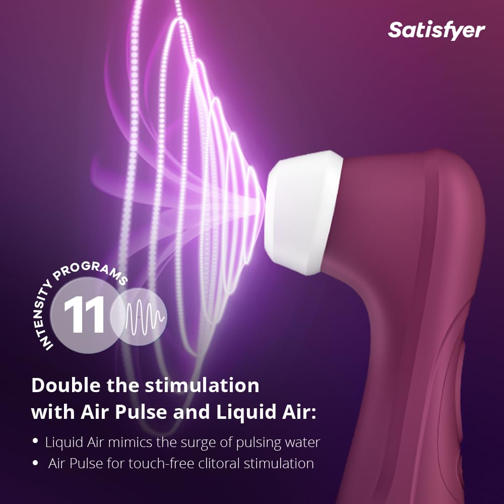 Satisfyer Pro 2 Generation 3 (NO Bluetooth) with Liquid Air Vibrator Sex Toy | Adult Toys for Women | Sucking Clitoral Stimulator | Vibrating Sexual Pleasure Device | Stimulation Vibrators (Wine Red) - Image 2