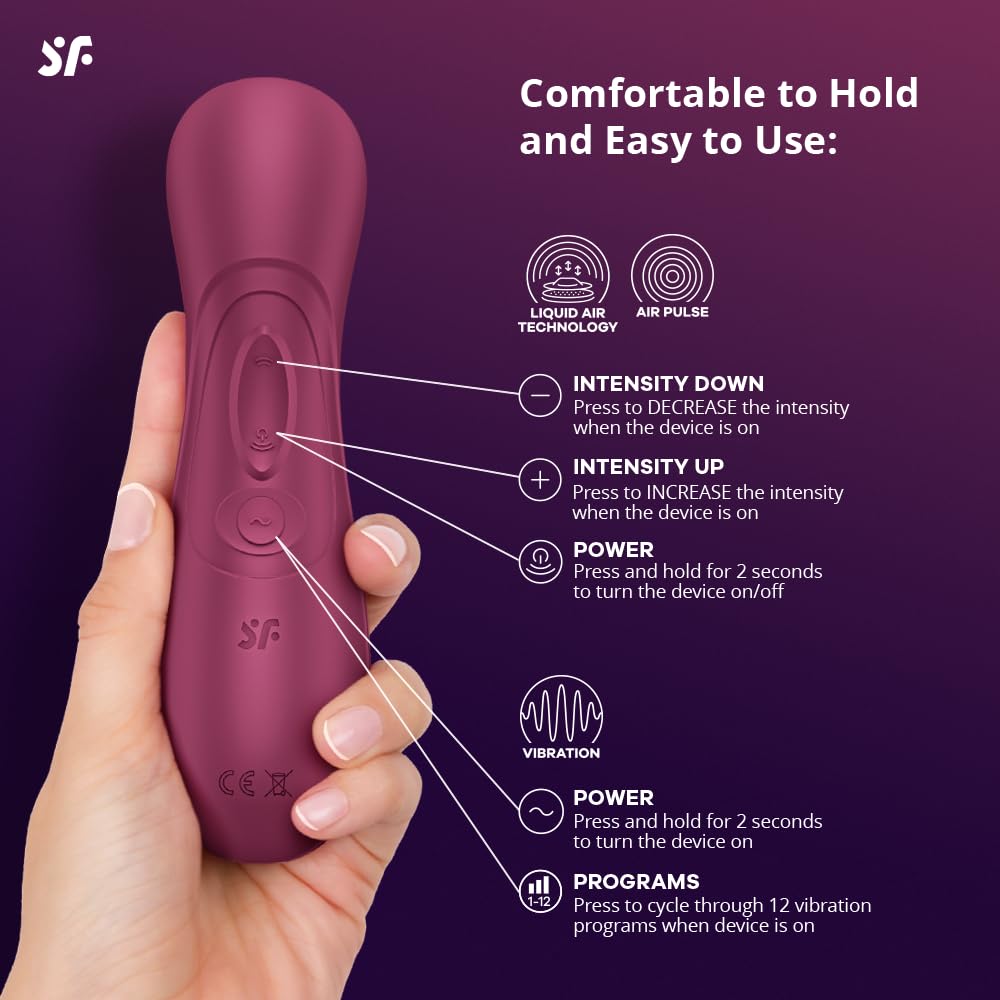 Satisfyer Pro 2 Generation 3 (NO Bluetooth) with Liquid Air Vibrator Sex Toy | Adult Toys for Women | Sucking Clitoral Stimulator | Vibrating Sexual Pleasure Device | Stimulation Vibrators (Wine Red) - Image 3