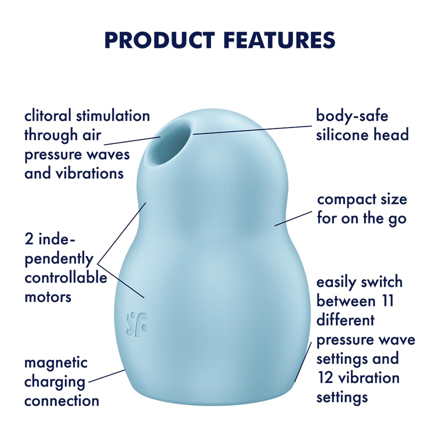 Satisfyer Pro to Go 1 Vibrator Sex Toy | Adult Toys for Women | Sucking Clitoral Stimulation Vibrator | Vibrating Sexual Pleasure Device | Stimulation Vibrators | Woman Sextoy (Blue) - Image 2