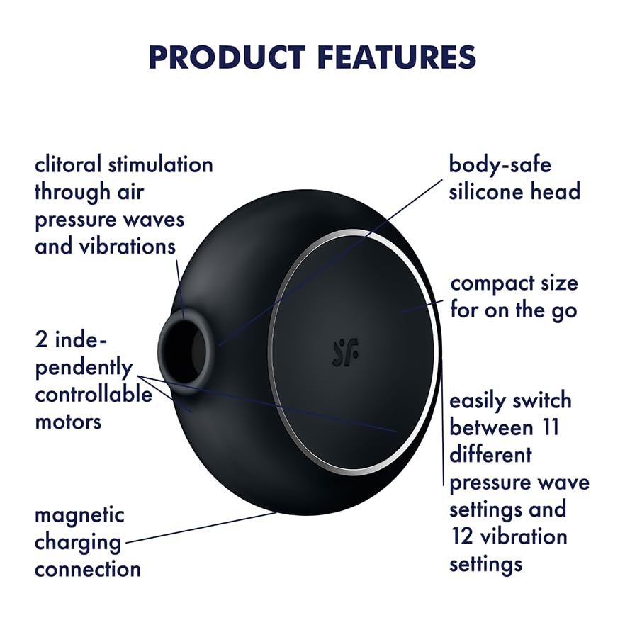 Satisfyer Pro to Go 3 Vibrator Sex Toy | Adult Toys for Women | Sucking Clitoral Stimulation Vibrator | Vibrating Sexual Pleasure Device | Stimulation Vibrators | Woman Sextoy (Black) - Image 2