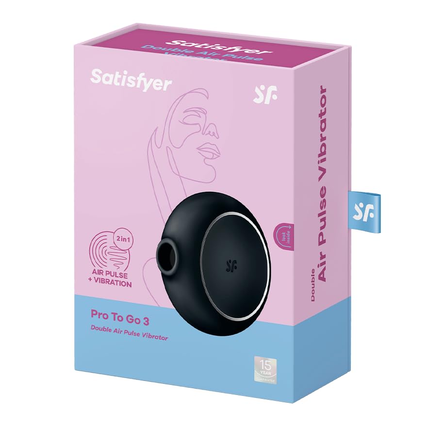 Satisfyer Pro to Go 3 Vibrator Sex Toy | Adult Toys for Women | Sucking Clitoral Stimulation Vibrator | Vibrating Sexual Pleasure Device | Stimulation Vibrators | Woman Sextoy (Black) - Image 5
