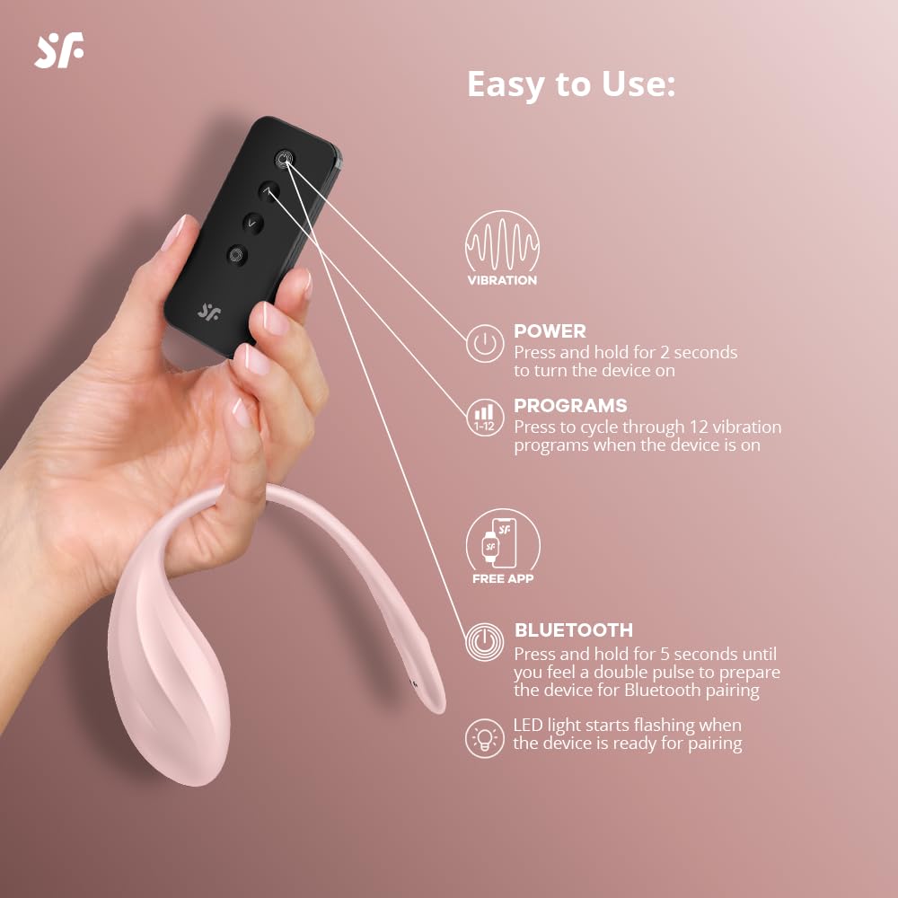 Satisfyer Ribbed Petal Connect App Vibrator Sex Toy | Adult Toys for Women | Wearable Vibrator + APP | Vibrating Sexual Pleasure Device | Stimulation Vibrators | Woman Sextoy (Pink) - Image 3