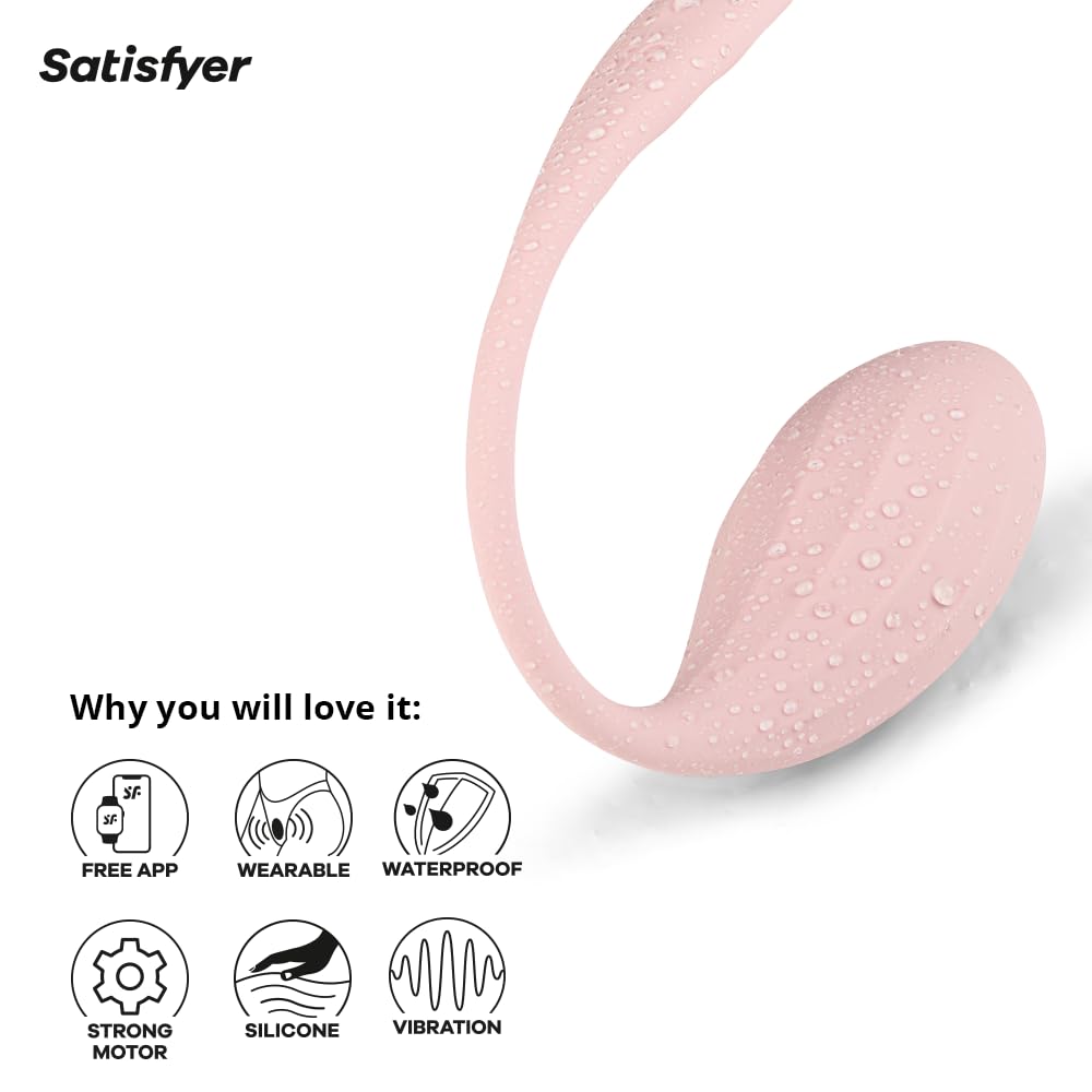 Satisfyer Ribbed Petal Connect App Vibrator Sex Toy | Adult Toys for Women | Wearable Vibrator + APP | Vibrating Sexual Pleasure Device | Stimulation Vibrators | Woman Sextoy (Pink) - Image 4