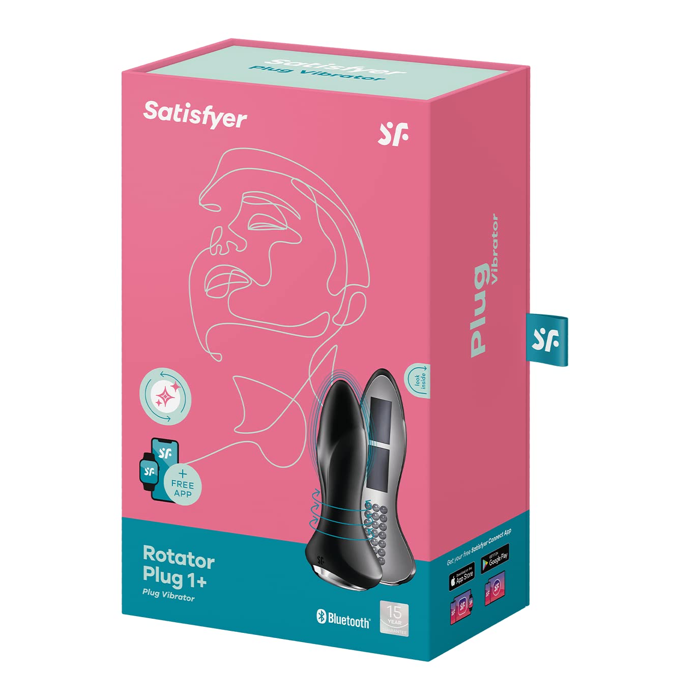 Satisfyer Rotator Plug 1+ Anal Vibrator with App Control - Vibrating Anal Sex Toy, Butt Plug, Prostate Stimulator Toys, Anal Dildo with Rotating Base - Waterproof, Rechargeable (Black) - Image 5