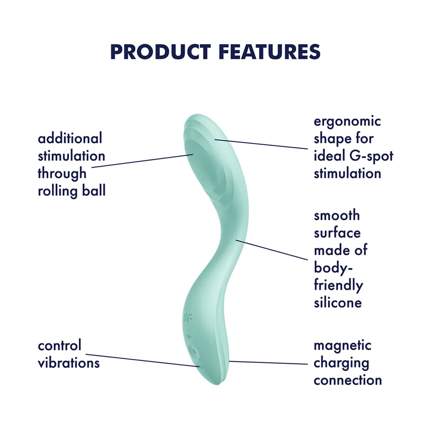 Satisfyer Rrrolling Pleasure Vibrator Sex Toy | Adult Toys for Women | Best G-Spot Clit Stimulation | Vibrating Sexual Pleasure Device | Stimulation Vibrators | Woman Sextoy (Mint) - Image 3