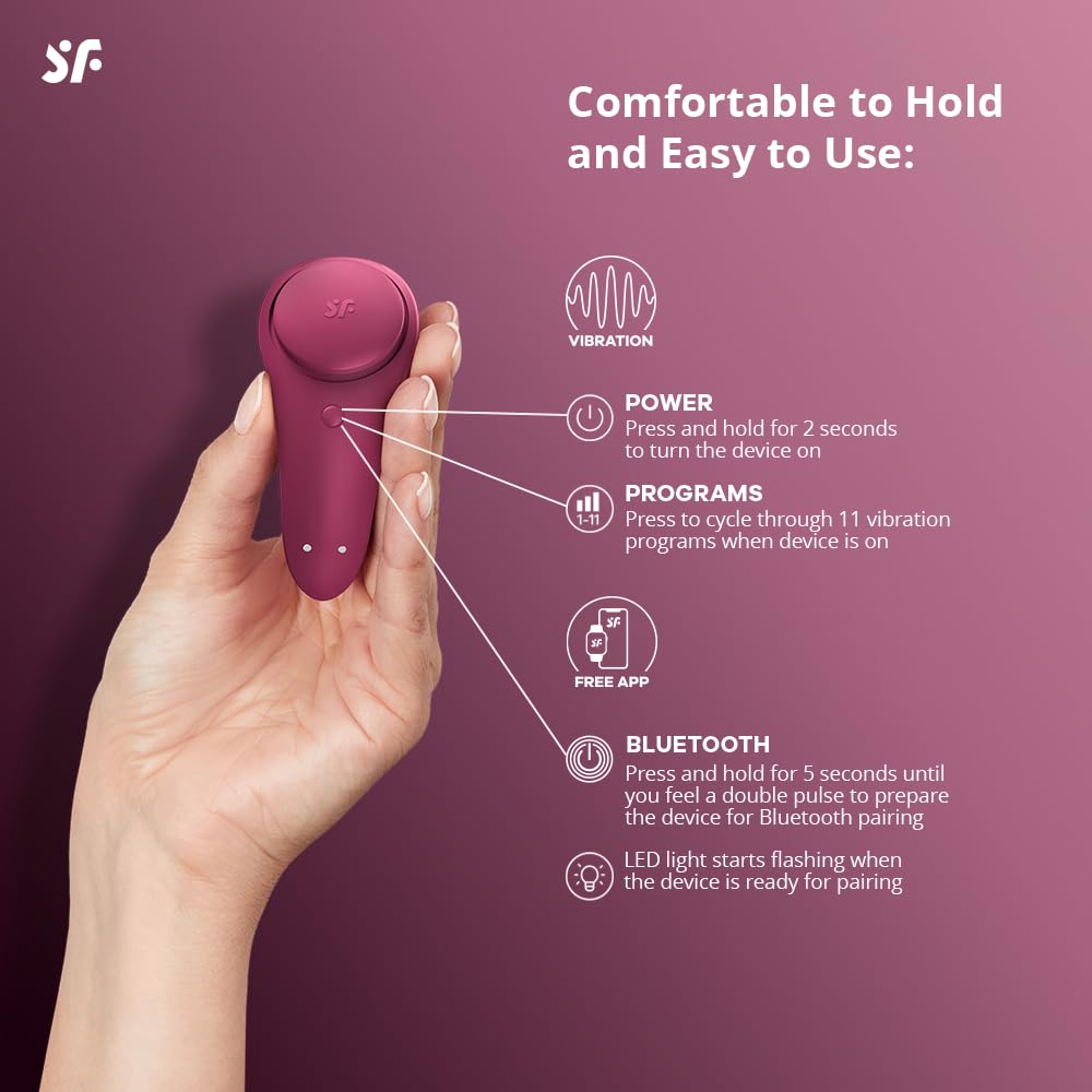 Satisfyer Sexy Secret Connect App Vibrator Sex Toy | Adult Toys for Women | Panty Vibrator + APP | Vibrating Sexual Pleasure Device | Stimulation Vibrators | Female Wellness Tools | Woman Sextoy - Image 3
