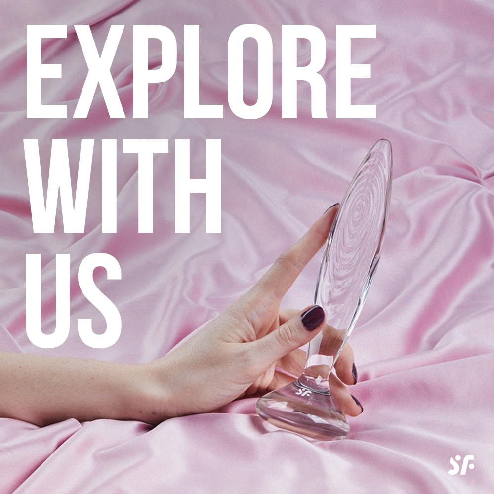 Satisfyer Sparkling Crystal | Glass Anal Plug | Hot & Cold Temperature Play | Grooved Textured | Anal Stimulation | Unisex - Image 6
