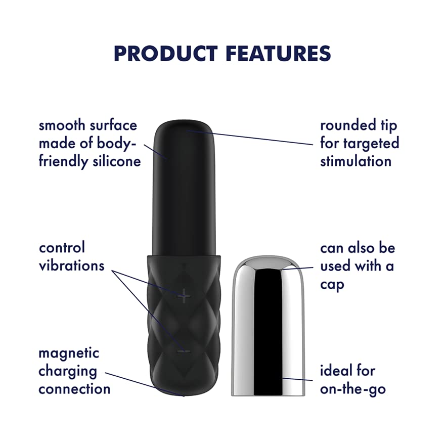 Satisfyer Sparkling Darling | Bullet Vibrator | 15 Vibration Programs | Clitoral Stimulation | Rounded tip for targeted Stimulation | Waterproof (IPX7) | Rechargeable Battery | Skin-Friendly Silicone - Image 3