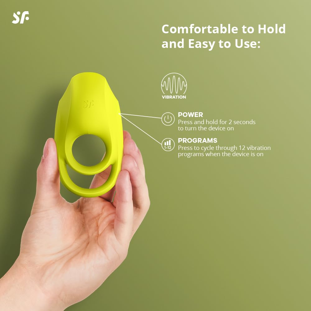 Satisfyer Spectacular Duo | Ring Vibrator | Cock Ring | 12 Vibration Programmes | Waterproof (IPX7) | Rechargeable Battery | Skin-Friendly Silicone - Image 3