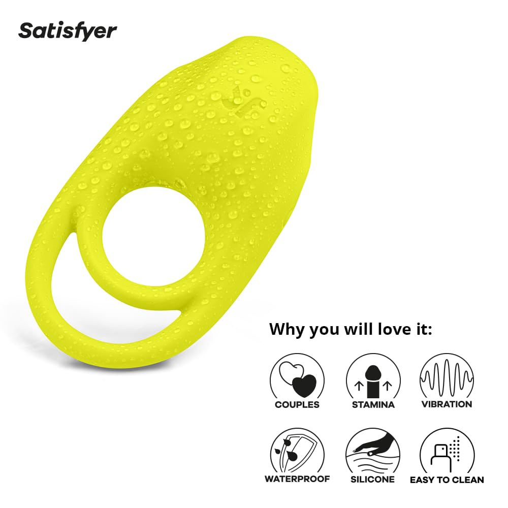 Satisfyer Spectacular Duo | Ring Vibrator | Cock Ring | 12 Vibration Programmes | Waterproof (IPX7) | Rechargeable Battery | Skin-Friendly Silicone - Image 4