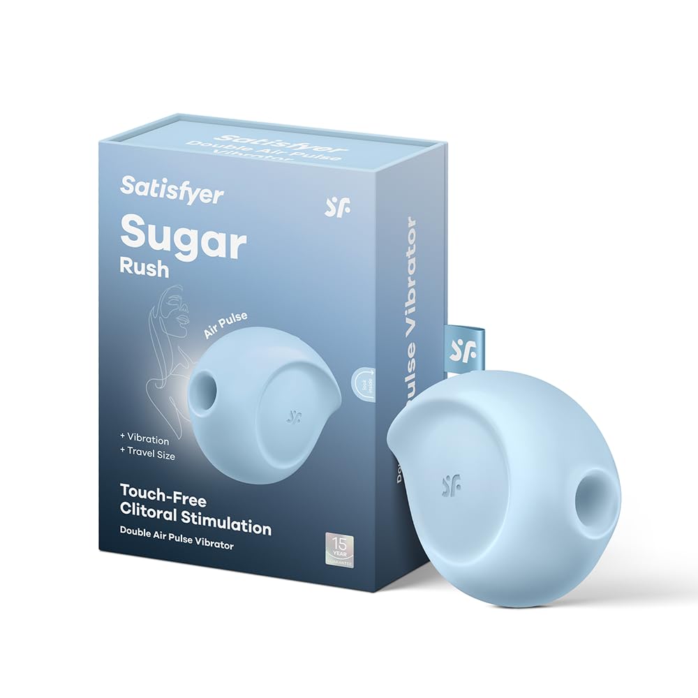 Satisfyer Sugar Rush Vibrator Sex Toy | Adult Toys for Women | Sucking Clitoral Stimulation Vibrator | Vibrating Sexual Pleasure Device | Stimulation Vibrators | Woman Sextoy (Blue)