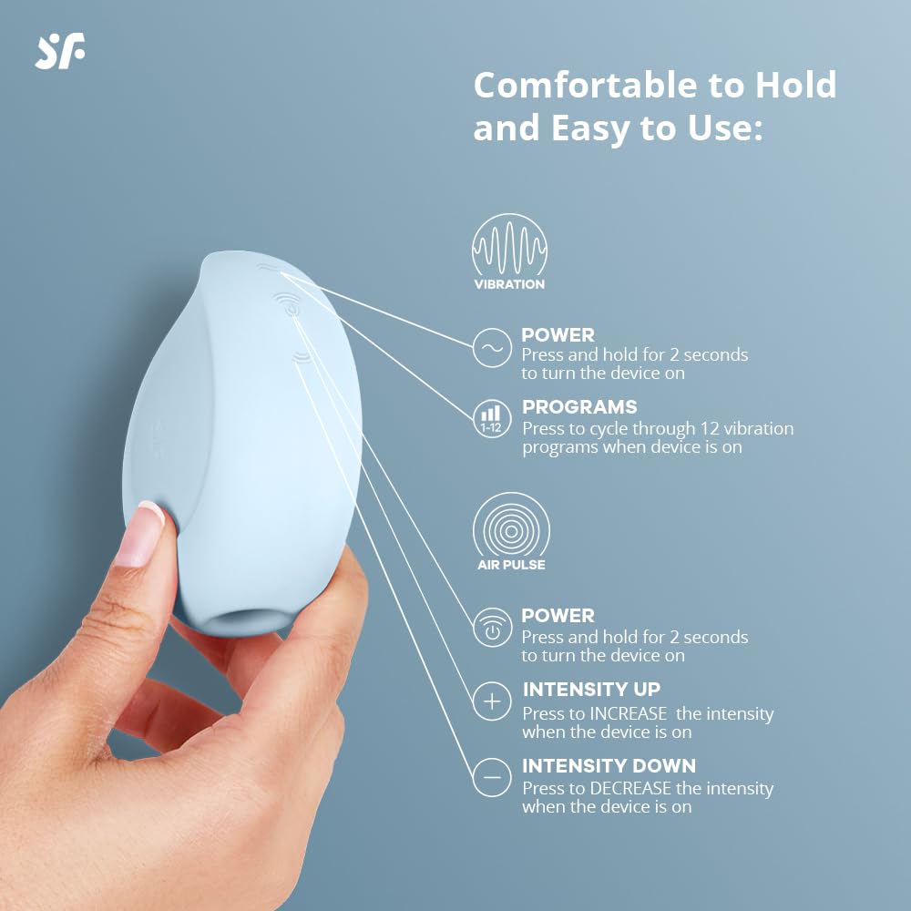 Satisfyer Sugar Rush Vibrator Sex Toy | Adult Toys for Women | Sucking Clitoral Stimulation Vibrator | Vibrating Sexual Pleasure Device | Stimulation Vibrators | Woman Sextoy (Blue) - Image 3