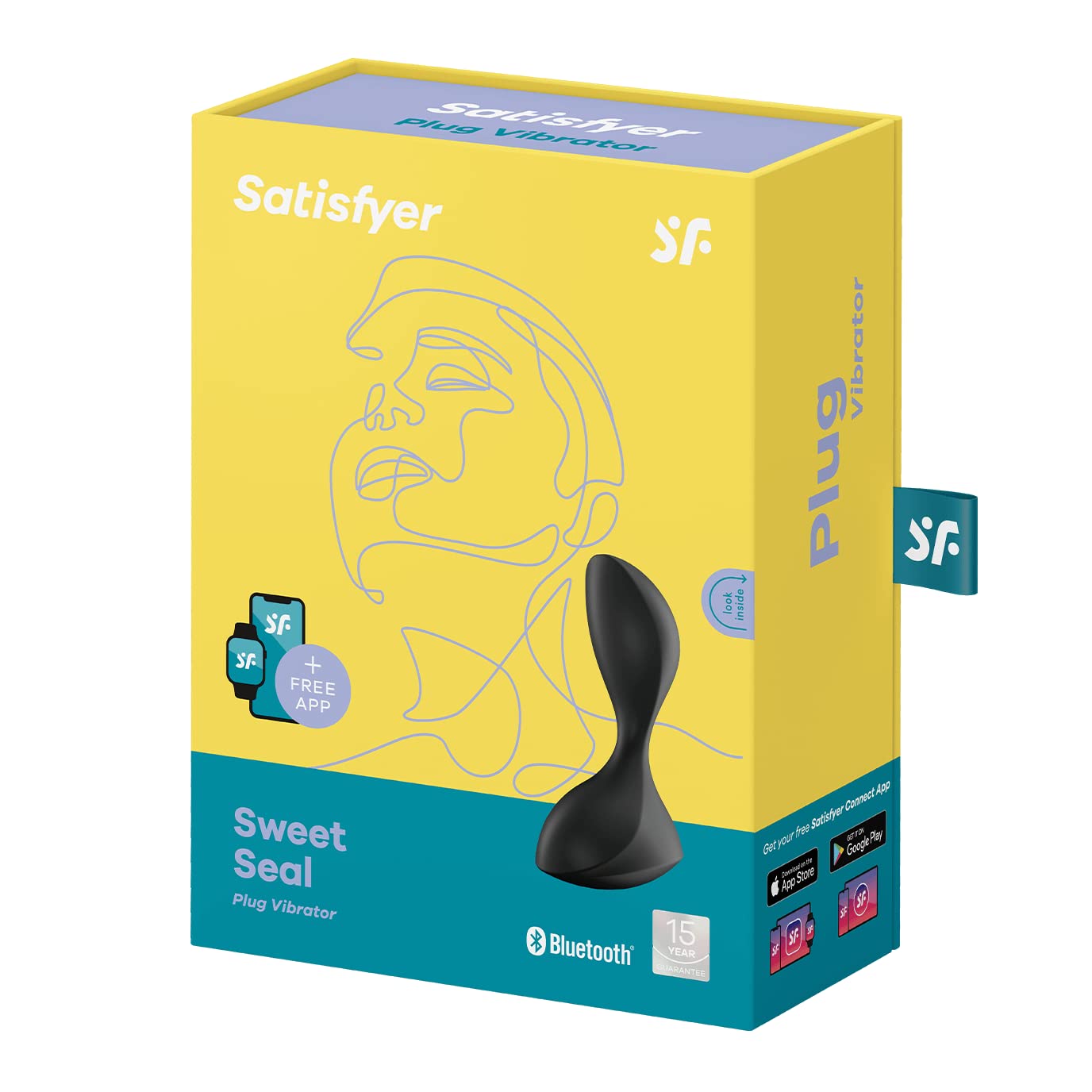 Satisfyer Sweet Seal Connect App | Vibrating Anal Plug | 12 Vibration Programs |Unisex | Rechargeable | Waterproof (IPX7) | Skin-Friendly Silicone (Black) - Image 5