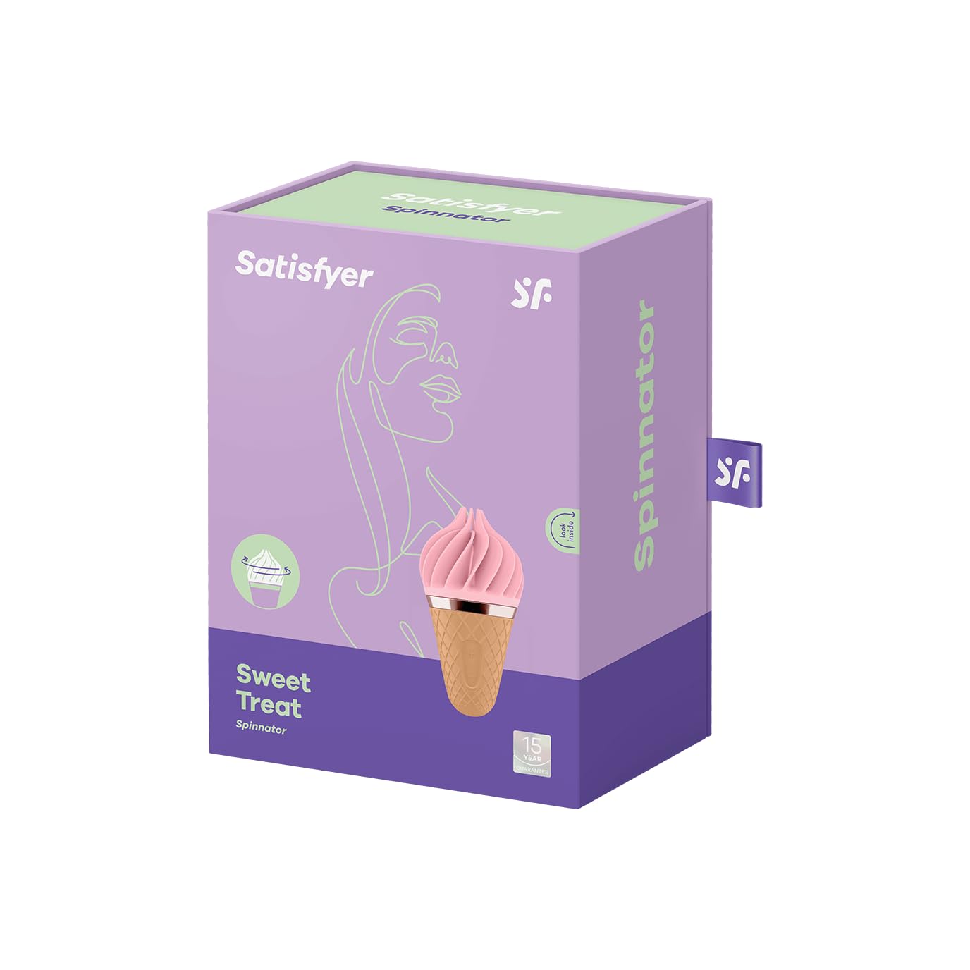 Satisfyer Sweet Treat Vibrator Sex Toy | Adult Toys for Women | Lay-on Vibrator with Rotating Flaps | Vibrating Sexual Pleasure Device | Stimulation Vibrators | Woman Sextoy (Pink/Brown) - Image 4