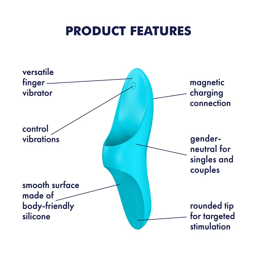 Satisfyer Teaser Vibrator Sex Toy | Adult Toys for Women | Best Clitoral Finger Vibrator | Vibrating Sexual Pleasure Device | Stimulation Vibrators | Woman Sextoy (Light Blue) - Image 3