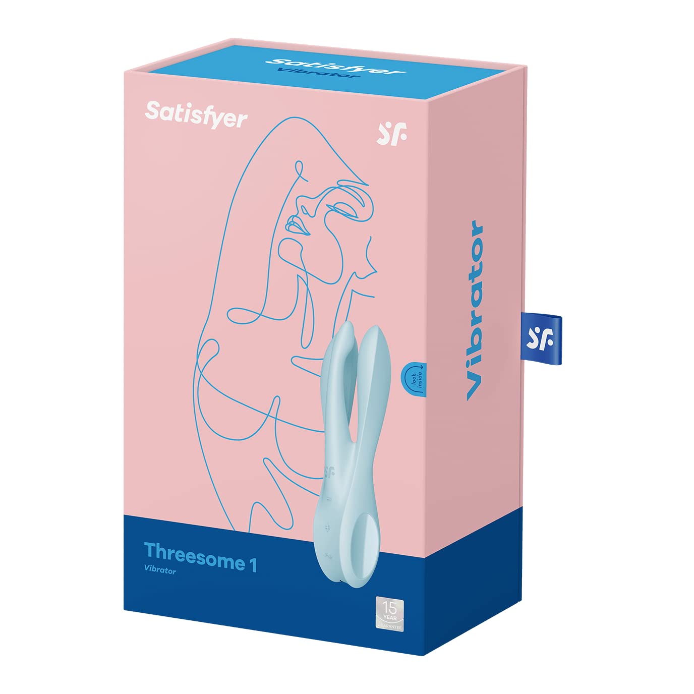 Satisfyer Threesome 1 Vibrator Sex Toy | Adult Toys for Women | Lay-on Vibrator with 3 Motors | Vibrating Sexual Pleasure Device | Stimulation Vibrators | Woman Sextoy (Blue) - Image 4