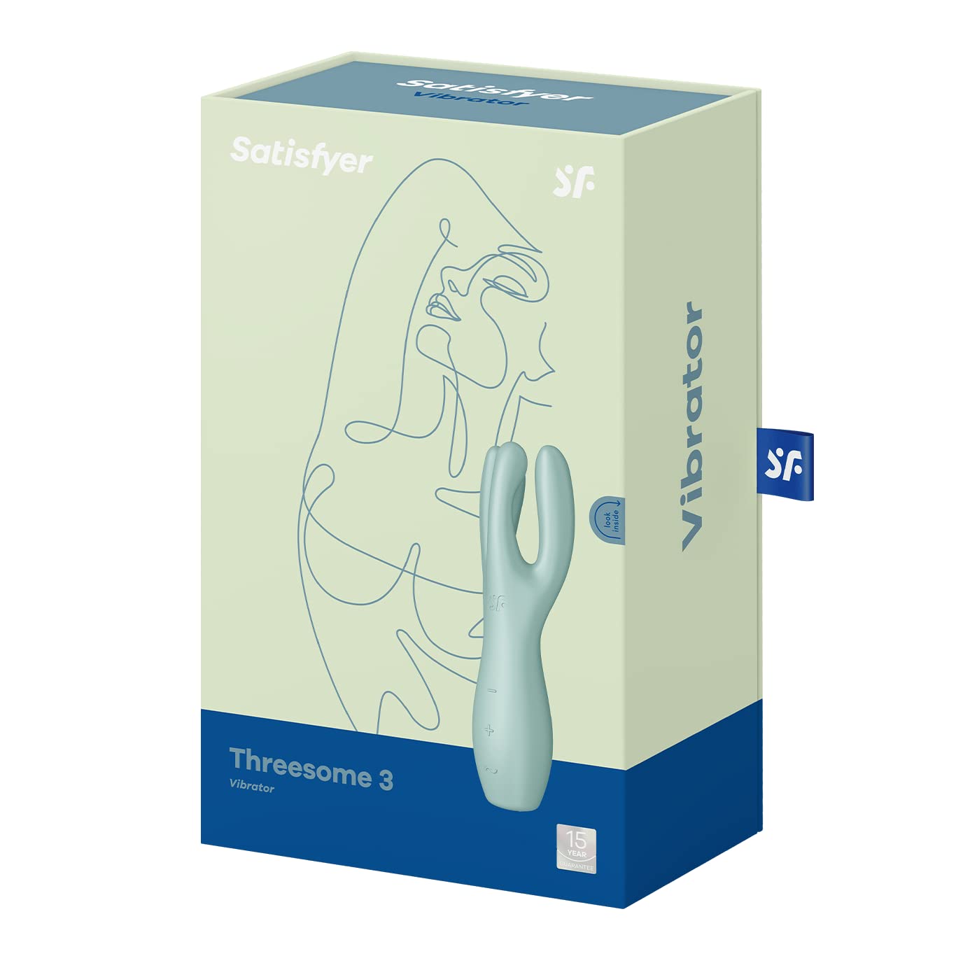 Satisfyer Threesome 3 Vibrator Sex Toy | Adult Toys for Women | Lay-on Vibrator with 3 Flexible Arms | Vibrating Sexual Pleasure Device | Stimulation Vibrators | Woman Sextoy (Mint) - Image 3