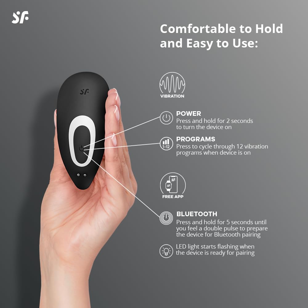 Satisfyer Top Secret+ Connect App Vibrator Sex Toy | Adult Toys for Women | Wearable Vibrator | Vibrating Sexual Pleasure Device | Stimulation Vibrators | Woman Sextoy (Black) - Image 3