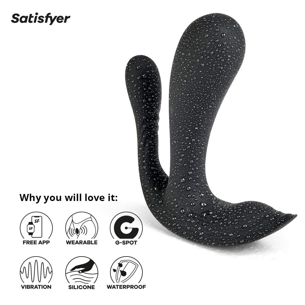 Satisfyer Top Secret+ Connect App Vibrator Sex Toy | Adult Toys for Women | Wearable Vibrator | Vibrating Sexual Pleasure Device | Stimulation Vibrators | Woman Sextoy (Black) - Image 4
