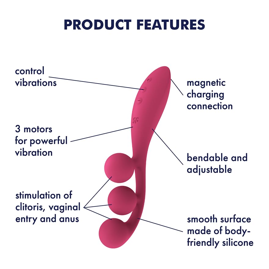 Satisfyer Tri Ball 1 Vibrator Sex Toy | Adult Toys for Women | Multi Vibrator with 3 Power Motors | Vibrating Sexual Pleasure Device | Stimulation Vibrators | Female Wellness Tools | Woman Sextoy - Image 3
