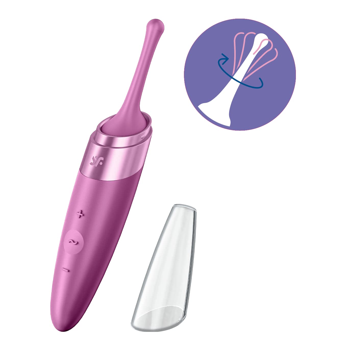 Satisfyer Twirling Delight Vibrator Sex Toy | Adult Toys for Women | Tip Vibrator with 40 Vibration Combinations | Vibrating Sexual Pleasure Device | Stimulation Vibrators (Berry) - Image 2