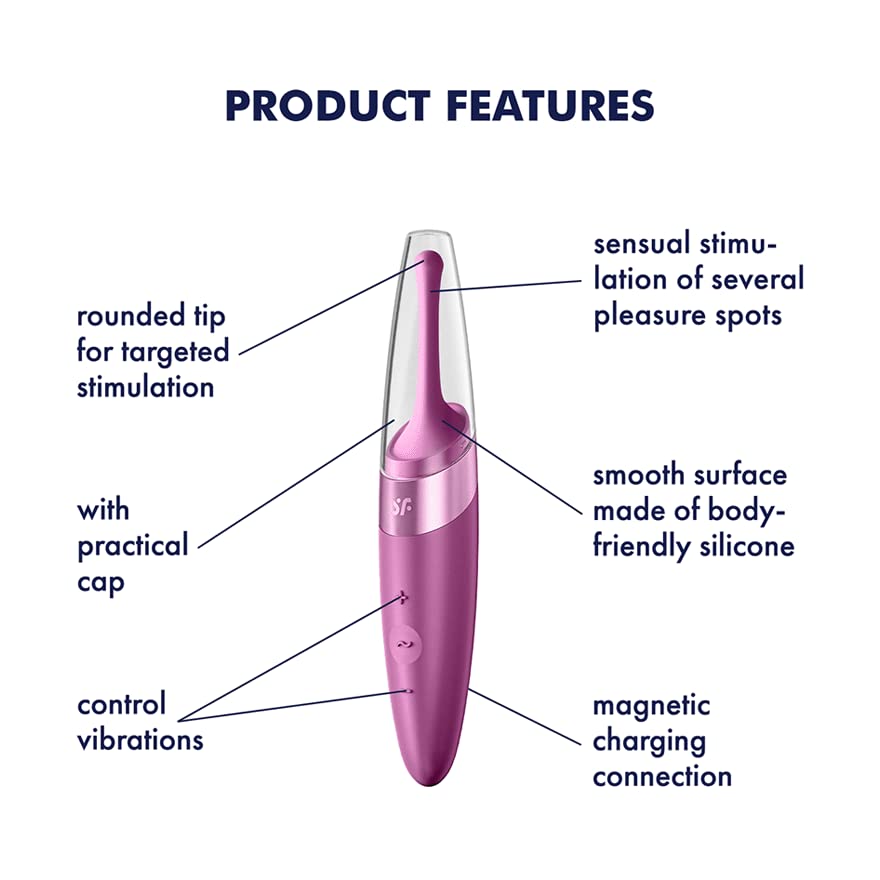 Satisfyer Twirling Delight Vibrator Sex Toy | Adult Toys for Women | Tip Vibrator with 40 Vibration Combinations | Vibrating Sexual Pleasure Device | Stimulation Vibrators (Berry) - Image 3