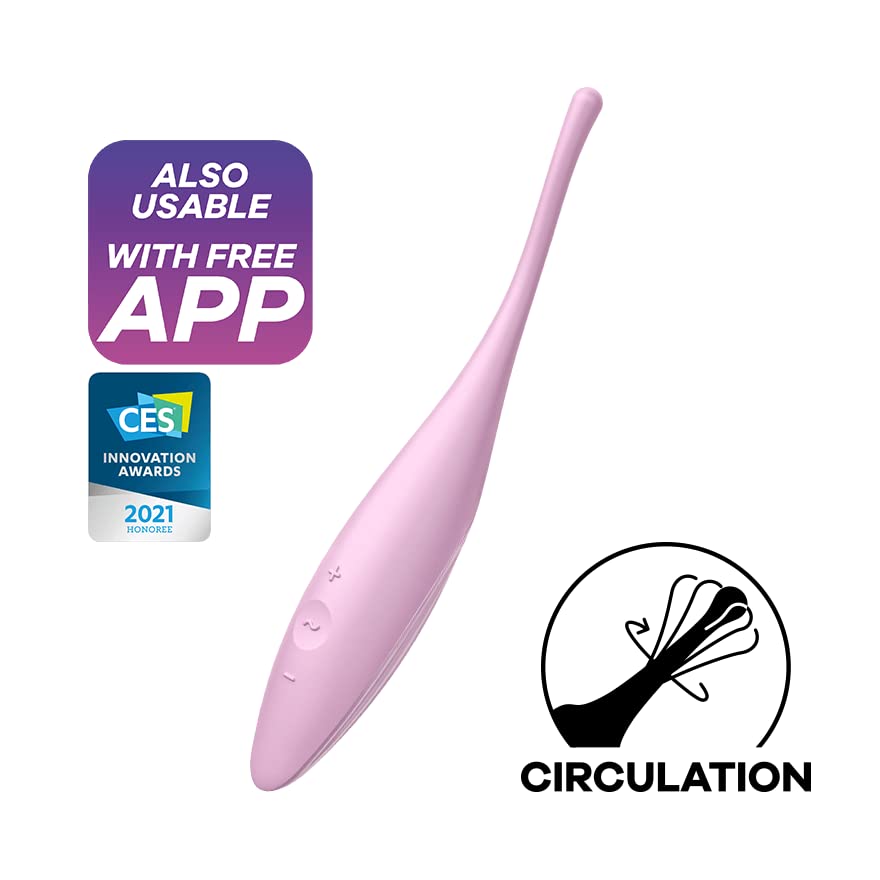 Satisfyer Twirling Joy Connect App Vibrator Sex Toy | Adult Toys for Women | Tip Vibrator + APP | Vibrating Sexual Pleasure Device | Stimulation Vibrators | Woman Sextoy (Pink) - Image 2