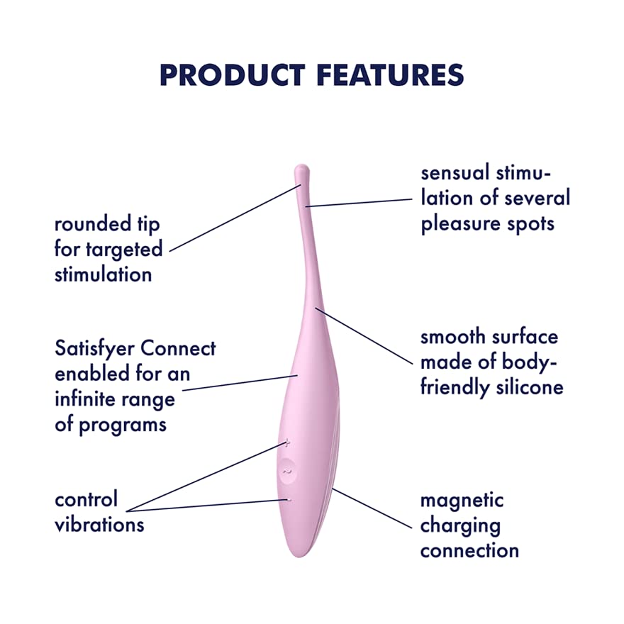 Satisfyer Twirling Joy Connect App Vibrator Sex Toy | Adult Toys for Women | Tip Vibrator + APP | Vibrating Sexual Pleasure Device | Stimulation Vibrators | Woman Sextoy (Pink) - Image 3