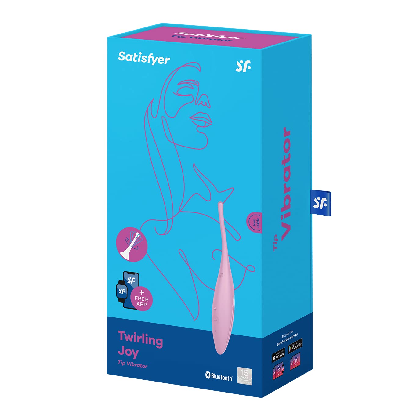 Satisfyer Twirling Joy Connect App Vibrator Sex Toy | Adult Toys for Women | Tip Vibrator + APP | Vibrating Sexual Pleasure Device | Stimulation Vibrators | Woman Sextoy (Pink) - Image 4